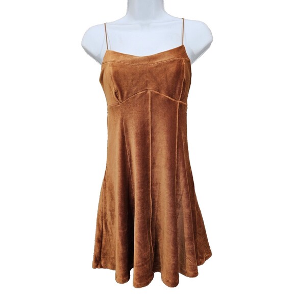 Fit & Flare Dress Womens Babydoll Festival Fairy Grunge Skater Y2K Orange Size S - Picture 1 of 12